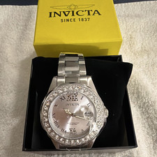 Invicta Women s Analog 100m Date Silver Dial ...