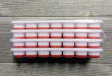 New 4 Pack Silicone/Plastic 14-Cube Ice Cube Tray Easy Release, Ridgid Top 