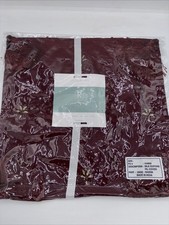 Ross Simons Maroon Silk Hand Embroidered Tassel Throw Pillow Sham 15.5” Lovely