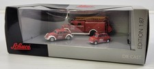 *C2) 2012 Schuco Collectors Exclusive Feuerwehr Fire 3 Car Diecast Set 1:87