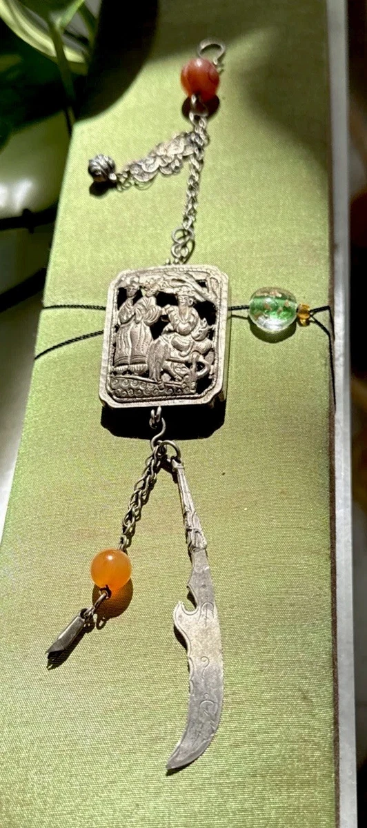 アンティーク　C型　チェンペンダント　　　　　（10インチ） 25+ Original 1850-1899 Antique Chinese Necklaces & Pendants for
