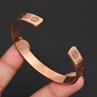 Flower Design Pure Copper Magnetic Pain Energy Therapy Bangle Jewelry CB-08-055 — photo 3