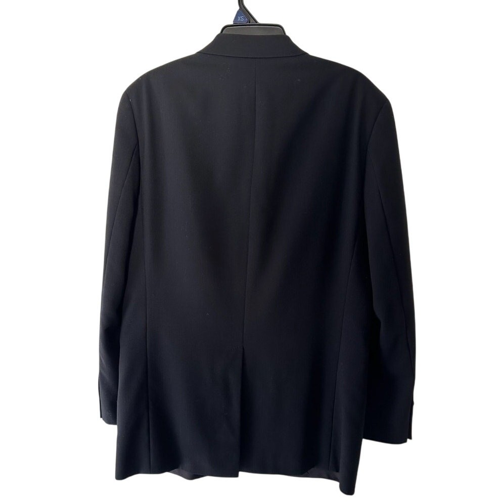 Hugo Boss Y2k Black Wool Blazer Jacket European Made Men's Sz 38R  thumbnail 2