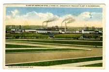 American Steel & Wire Manufacturing Plant Postcard Birmingham Alabama 1916