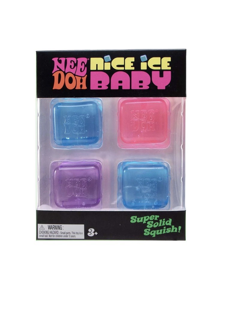 NeeDoh Nice Ice Baby 4 pack, Set of Four Nee Doh Mini Nice