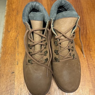 VINTAGE LAND ROVER THOM McAN LEATHER WHEAT/GREEN WORK BOOTS 8.5