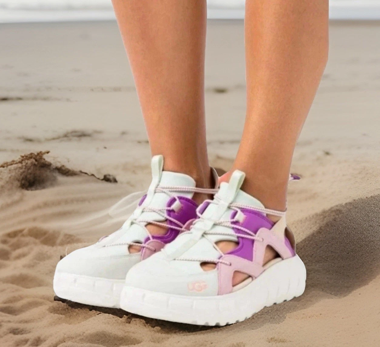 NUOVI SANDALI SNEAKER WESTSIDER UGG LILLA MULTI PELLE DONNA US 6 37