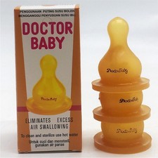 6pcs Original Natural Rubber Round Nipple Pacifier Soft Bibs Latex Baby Soother