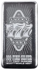 2025 Lucky Sevens Series 7.77 oz Silver Serialized Cast Bar