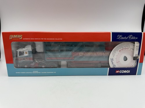 Trasportatore bestiame 1:50 Corgi Scania serie 4 olive CC12222 - con scatola - Foto 8 di 13
