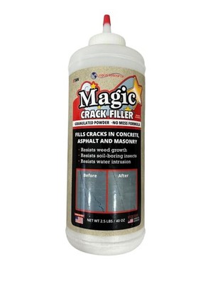 Magic Crack Filler 2.5LB Concrete Tan, for Filling in Concrete Cracks on Drivewa