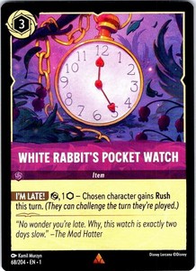 White Rabbit's Pocket Watch 68/204 Rare The First Chapter