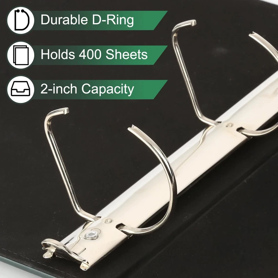 Vintage Hardback 3 Ring Binder 2 Inch, Professional Leather Binder 3 Ring, Th... - Image 2 of 4