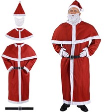 Weihnachtsmann Kostüm Set Nikolaus Santa Cla...