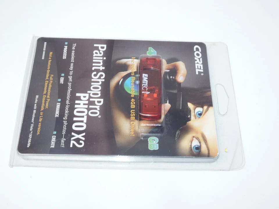 Corel Paint Shop Pro Photo X2 With 4gb Emtec USB Drive New Sealed Win Xp Vista - Image 2 of 3