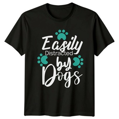 Leicht abgelenkt von Hunden T-Shirt Hundeliebhaber Hunde Geburtstag Geschenk für Sie und Ihn
