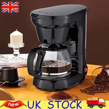 Filter Coffee Maker Machine Instant Anti-Drip Fast Brewing 750ml 650W Black