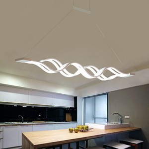 60w Led Lustre De Salle A Manger Lounge Lumiere Pendante Blanc