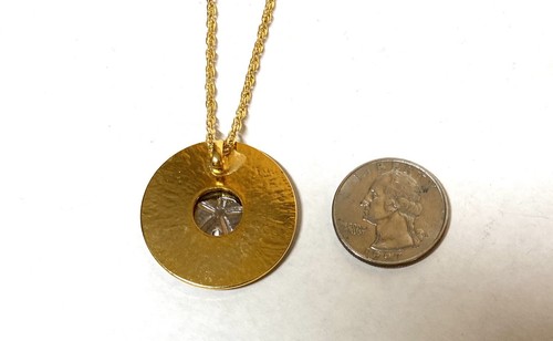 Collana Dollaro di Sabbia, Oro Bicolore e Argento, Collana Divertente Vacanze - Foto 2 di 3