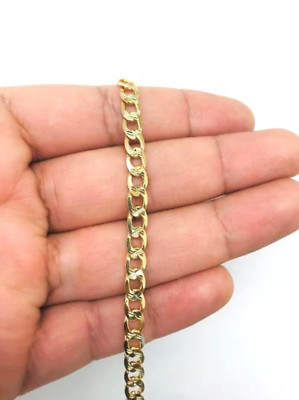 New Beautiful Cuban Link Bracelet 8.5'' in 18K Gold Filled, Nice Gifts For Men's.