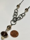 Silpada Sterling Silver Smoky Topaz Quartz Citrine Y Necklace 17" in Box N1454 — photo 6