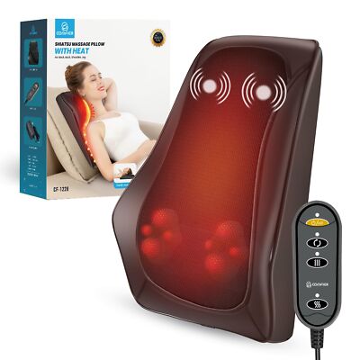 Back Massager with Heat, Shiatsu Neck and Back Massager with Heat for Back Pa...