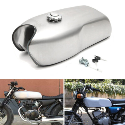 #ad Cafe Racer Motorcycle Gas Fuel Tank 9L 2.4 Gallon Fit Suzuki Yamaha Honda BMW MT $79.53