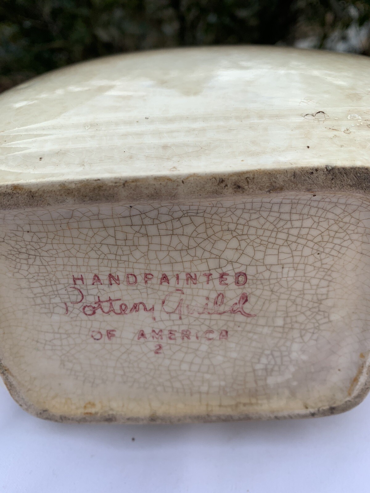 Vintage Handpainted Pottery Guild Of America Water Pitcher With Lid eBay