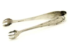 Vintage Sugar Tong Maker Alvin Pattern Francis I Sterling Silver Length 4 7/8"