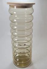 MCM  Apothecary Jar Holmegaard Primula 11” Jacob Bang w/ Defects Lid Replaced