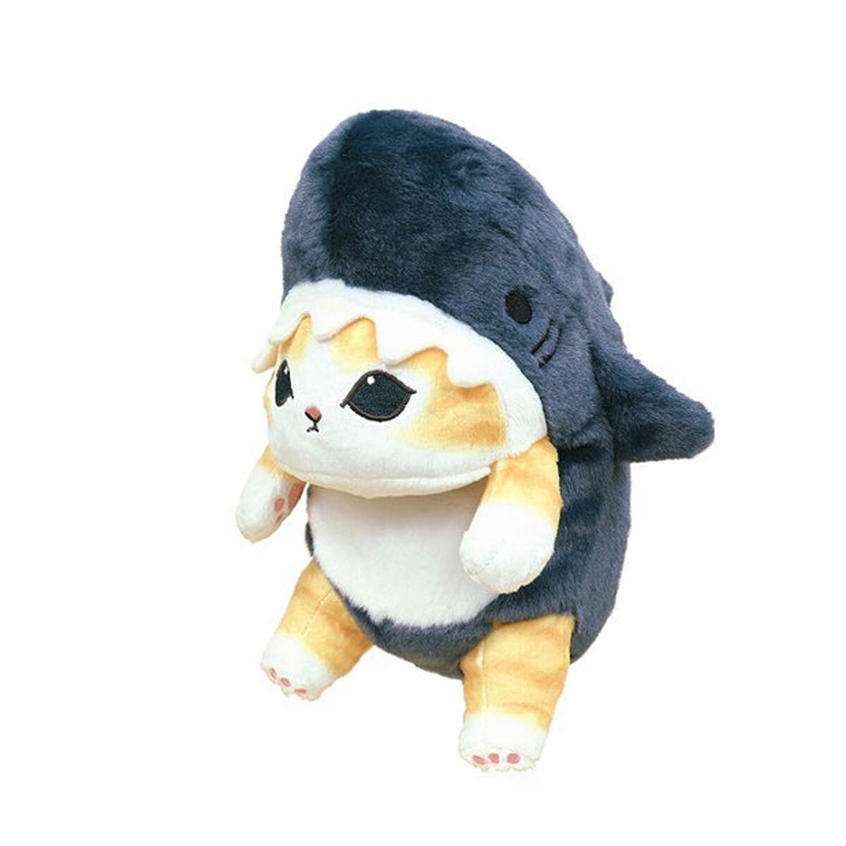 Peluche Japonaise Posturale Mofusand Shark : doudou chat déguisé en requin pour collectionneur