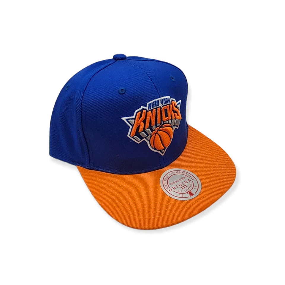 Бейсболка регулируемая Mitchell & Ness New York Knicks Team 2T 2.0 королевская/оранжевая - Изображение 3 из 4