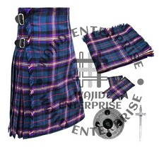 Scottish handmade traditional Masonic tartan 8 yard Kilt for Men's - custom Size