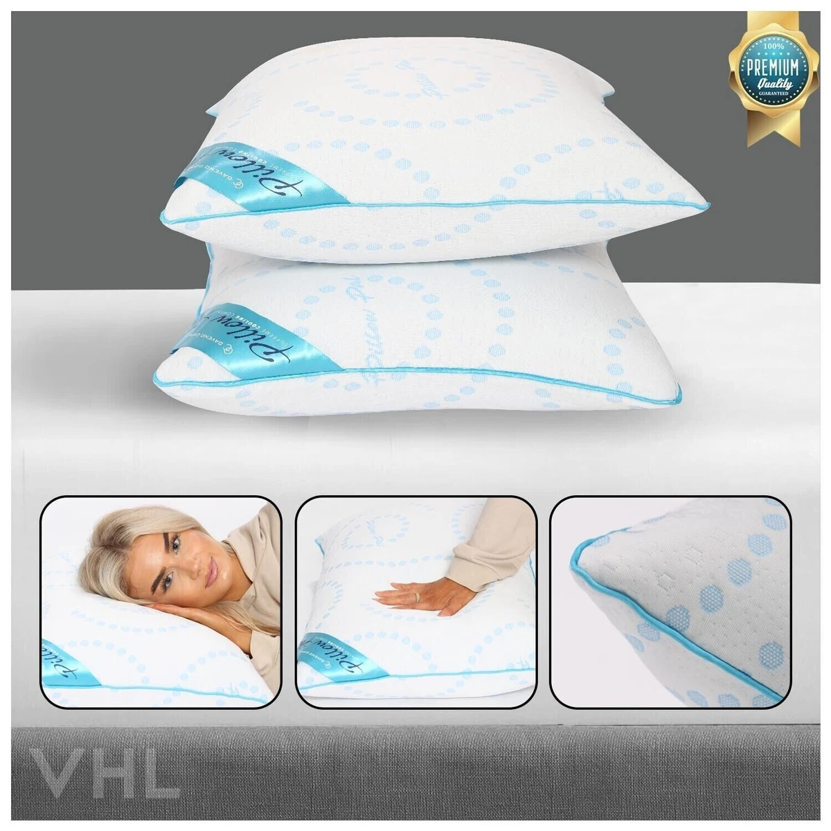 Memory foam top gel pillow
