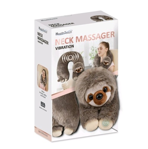 Health Touch Plush Vibrating SLOTH Neck Massager with Relaxing Vibration NEW - Picture 5 of 6