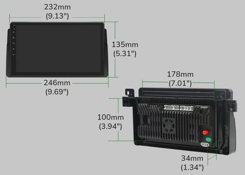 Eonon E46A13 Android 13 Car Radio Stereo GPS Sat Nav CarPlay DAB+ BT for BMW E46 - Picture 19 of 19