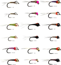 36 Effictive Tungsten Bead Perdigon Nymphs Fly Fishing Flies Assortment | Trout