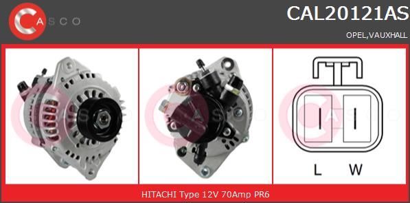 Alternateur pour Opel Meriva A 1.7 CDTI et Astra G 1.7 DTI 16V triphasé 100A