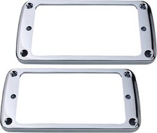 Guyker Metal Flat Humbucker Cover, Pickup Mounting Ring Set - PR005, chrome