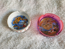 2 wspaniałe szklane popielniczki, motyw Gran Canaria i Ibiza, Ø 11cm, nowy.