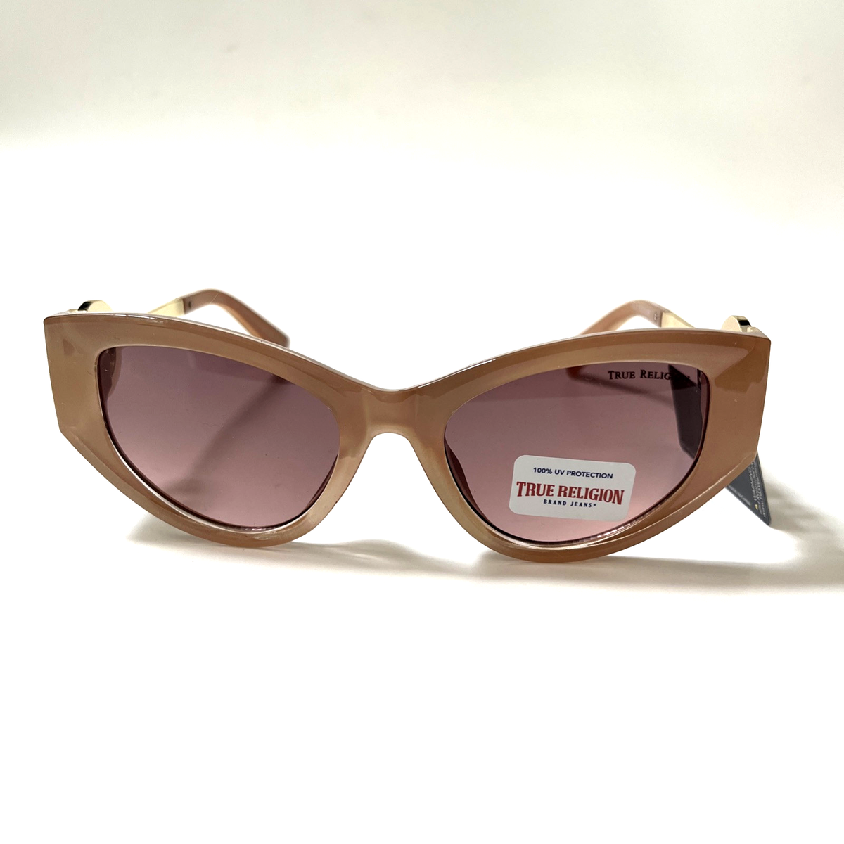 New Original TRUE RELIGION Cat Eye Sunglasses Beige Acetate  display picture 2