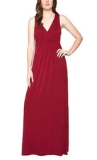 Matty M Women's Crossover V-Neck Pull Over Maxi Dress - Size: XS & Small