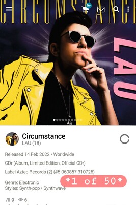 LAU ~ Circumstance CD 2021 Hi-Tech AOR Soft Rock SynthWave NINA FM-84 AZT0200CD