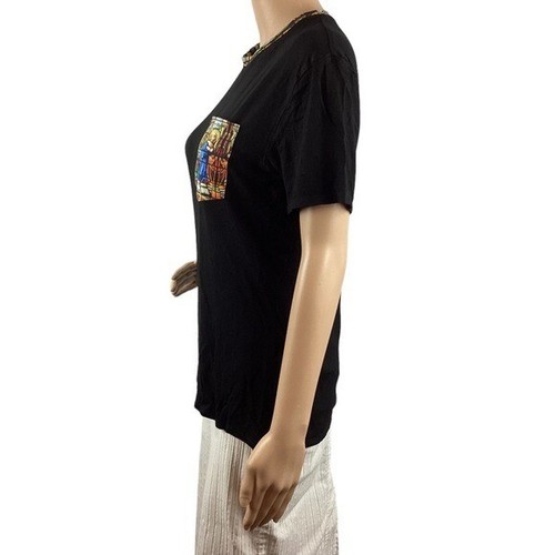 BlackMilk Cathedral Pocket Tee Size XS Black Short Sleeve - Picture 4 of 7