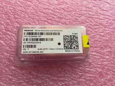 NOKIA-NSN FOSP 472949A.101 SFP+ 9.8G 10km 1310nm I-Temp  S1.1  RTXM228-402