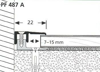 Parkettfreund Twin Profi Endprofil PF 487 100 cm Abschlußprofil