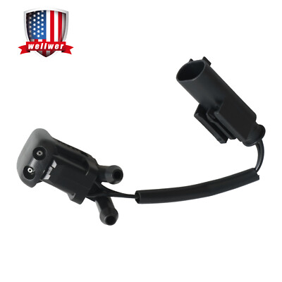 Windshield Washer Dual Inlet Nozzle Heated Black for BMW M5 540i 528i 530i 525i