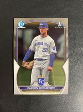 2023 BOWMAN DRAFT CHROME CARSON ROCCAFORTE RC KANSAS CITY ROYALS #BDC-140 1ST