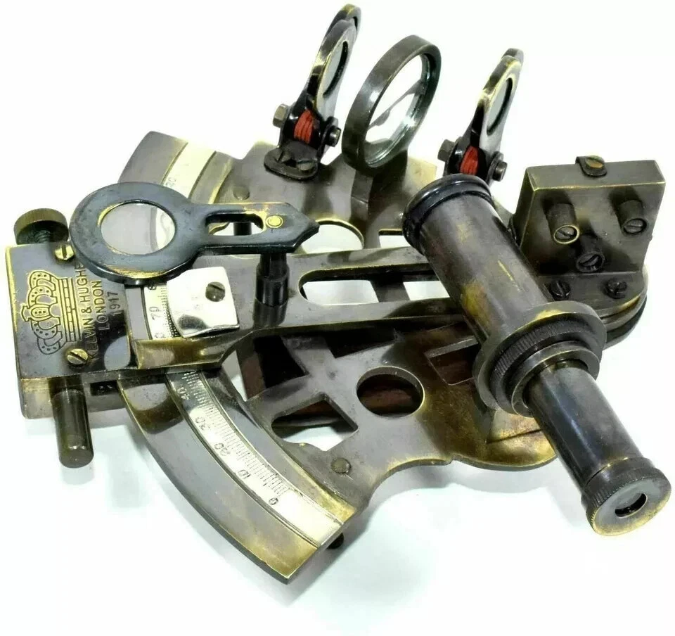 Brass Sextant 5" Solid Vintage Royal Navy Working Nautical Navigation Sextant - Image 2 of 4
