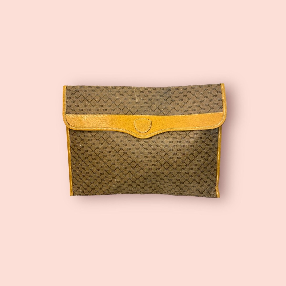 GUCCI Vintage GG Micro Monogram Leather Document Micro Monogram